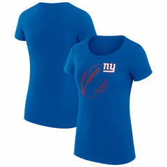 New York Giants G-III 4Her by Carl Banks Women's Super-Slim Fit Lightweight Subtle Football T-Shirt - Royal sale