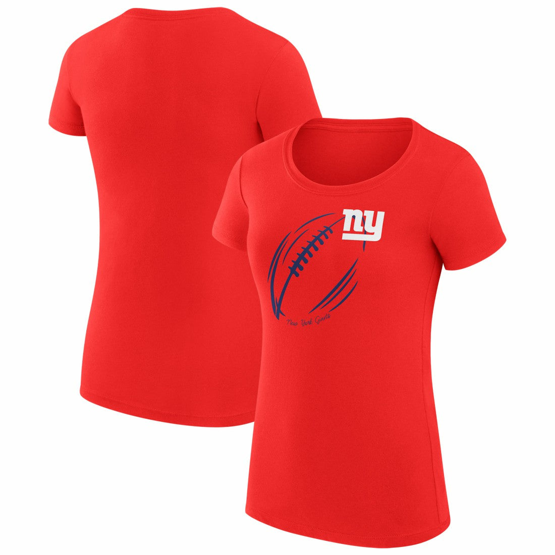 New York Giants G-III 4Her by Carl Banks Women's Super-Slim Fit Lightweight Subtle Football T-Shirt - Red cheap