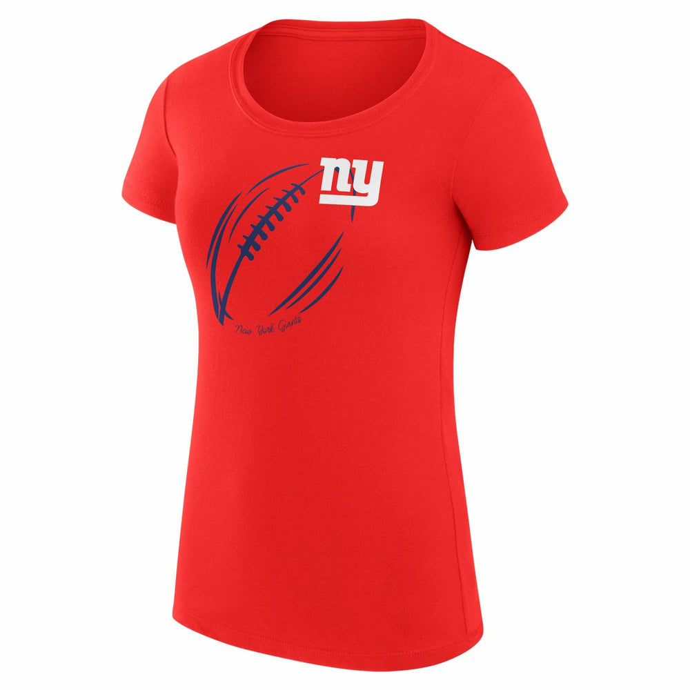 New York Giants G-III 4Her by Carl Banks Women's Super-Slim Fit Lightweight Subtle Football T-Shirt - Red cheap