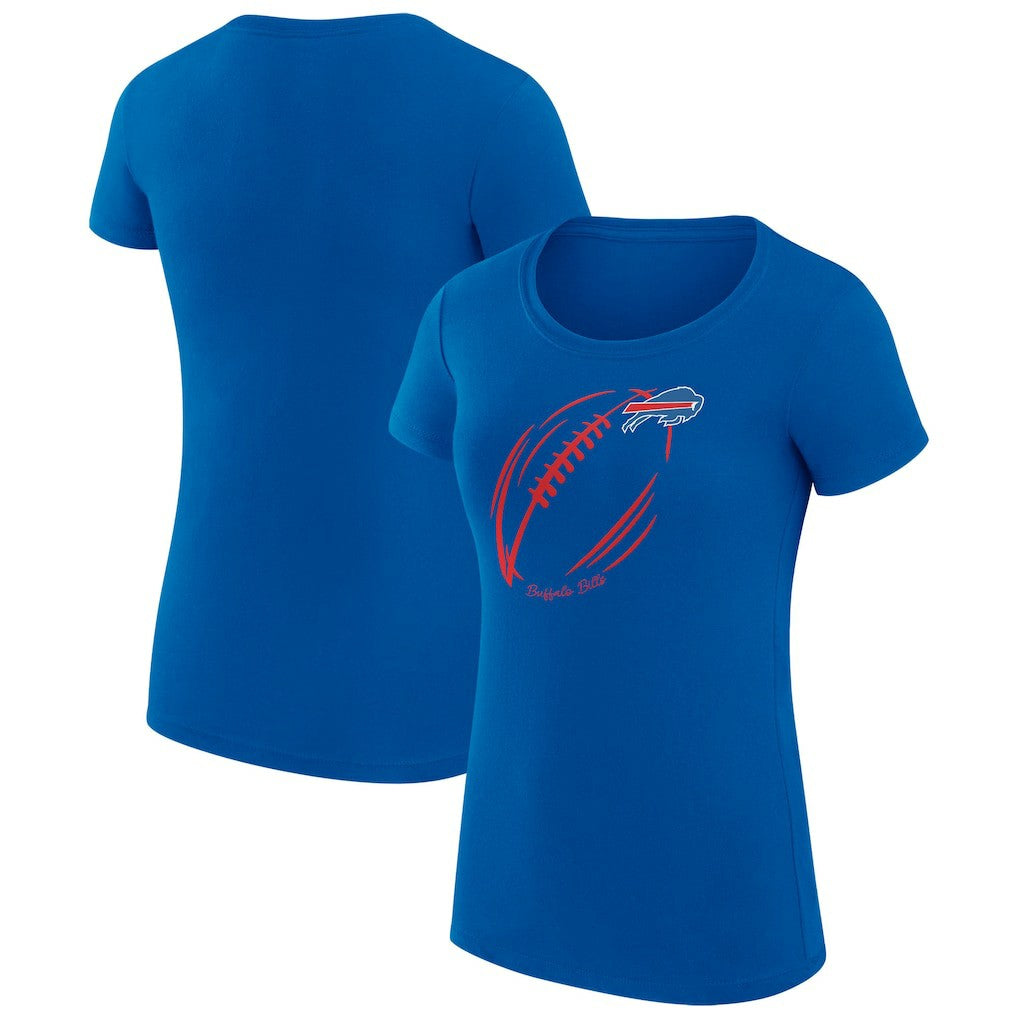 Buffalo Bills G-III 4Her by Carl Banks Women's Super-Slim Fit Lightweight Subtle Football T-Shirt - Royal discount