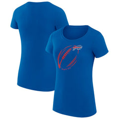 Buffalo Bills G-III 4Her by Carl Banks Women's Super-Slim Fit Lightweight Subtle Football T-Shirt - Royal discount