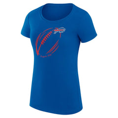 Buffalo Bills G-III 4Her by Carl Banks Women's Super-Slim Fit Lightweight Subtle Football T-Shirt - Royal discount