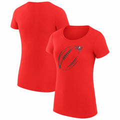Tampa Bay Buccaneers G-III 4Her by Carl Banks Women's Super-Slim Fit Lightweight Subtle Football T-Shirt - Red outlet