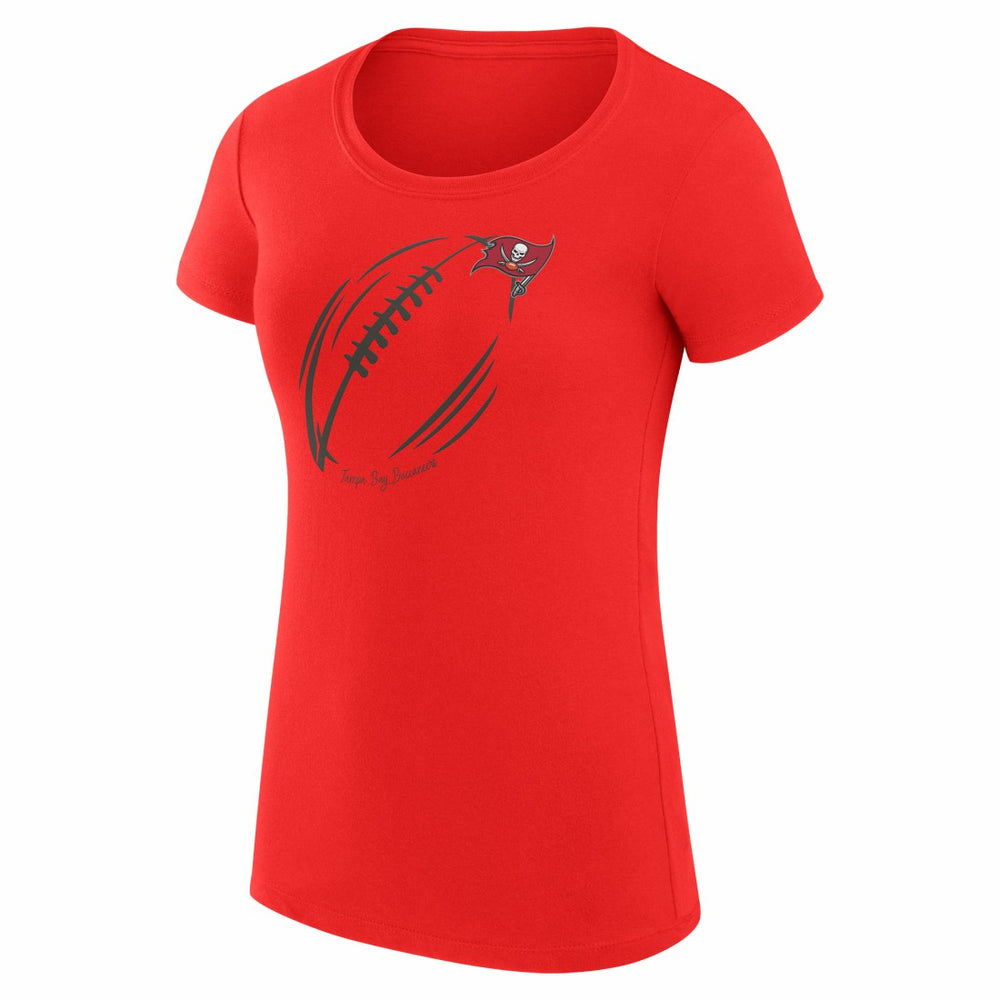 Tampa Bay Buccaneers G-III 4Her by Carl Banks Women's Super-Slim Fit Lightweight Subtle Football T-Shirt - Red outlet
