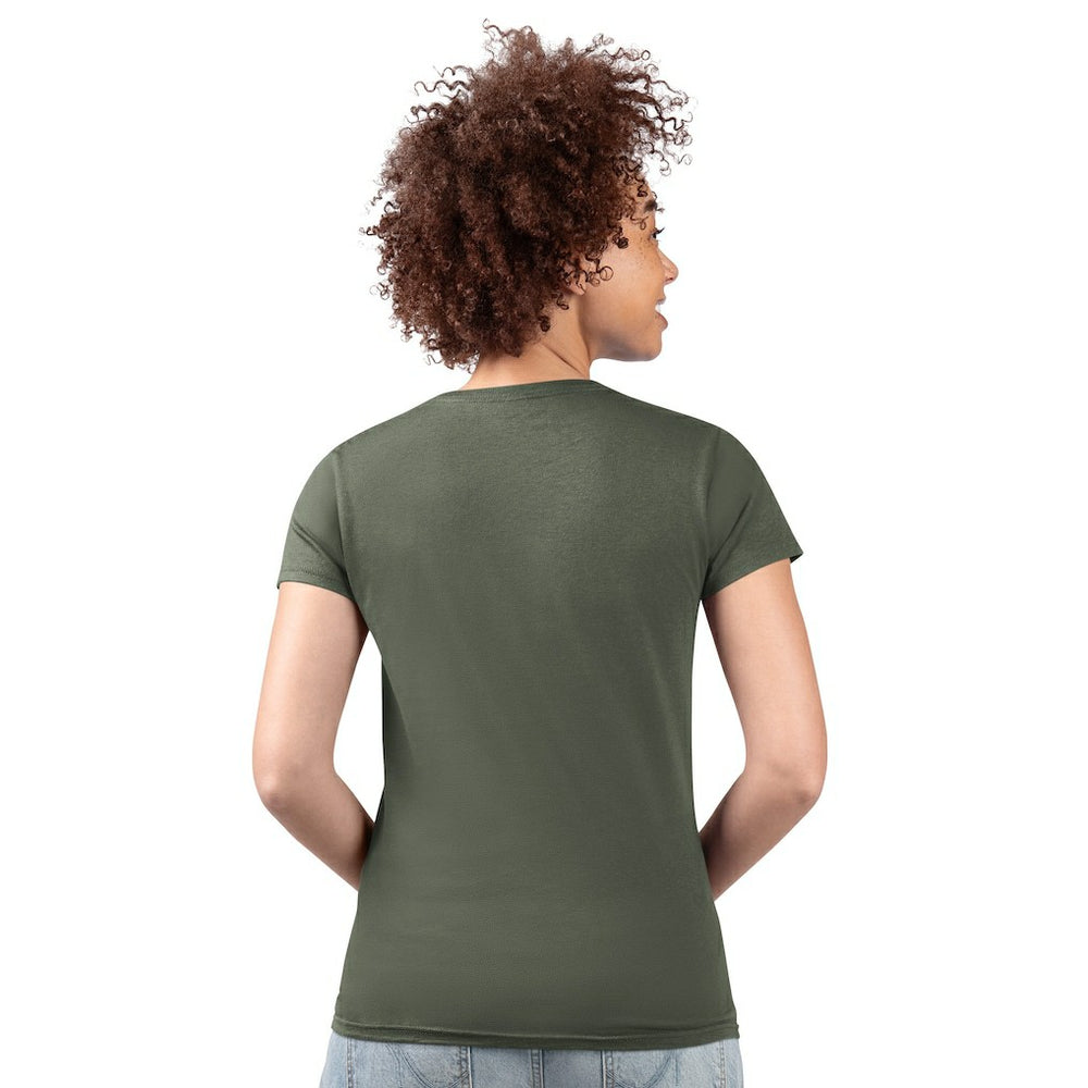 New York Jets G-III 4Her by Carl Banks Women's Super-Slim Fit Lightweight Subtle Football V-Neck T-Shirt - Olive online