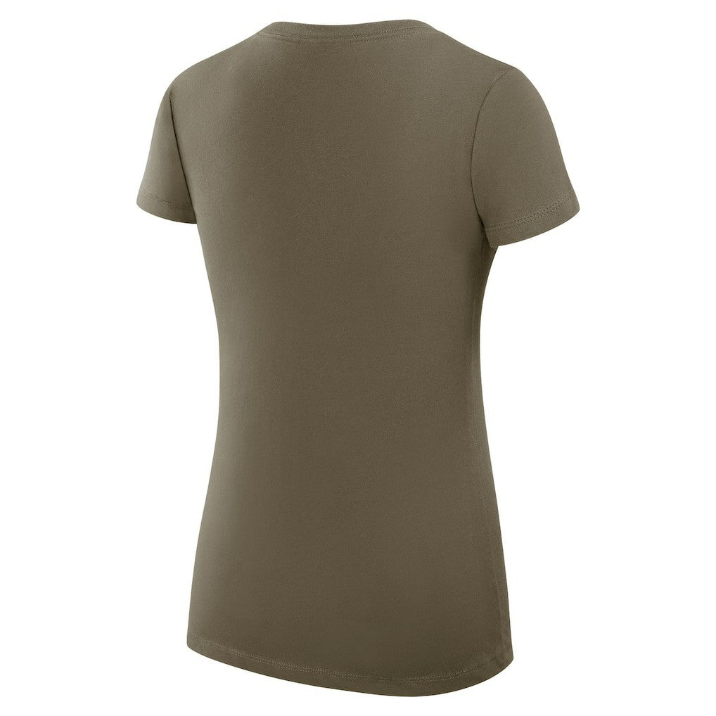 New York Jets G-III 4Her by Carl Banks Women's Super-Slim Fit Lightweight Subtle Football V-Neck T-Shirt - Olive online