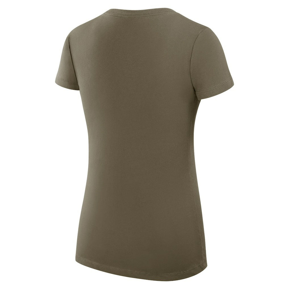 New York Jets G-III 4Her by Carl Banks Women's Super-Slim Fit Lightweight Subtle Football V-Neck T-Shirt - Olive online