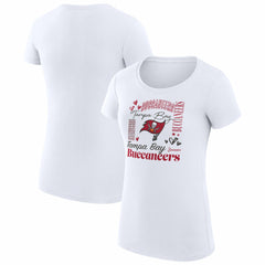 Tampa Bay Buccaneers G-III 4Her by Carl Banks Women's Super-Slim Fit Lightweight Collage Team T-Shirt - White sale