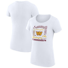 Washington Commanders G-III 4Her by Carl Banks Women's Super-Slim Fit Lightweight Collage Team T-Shirt - White online