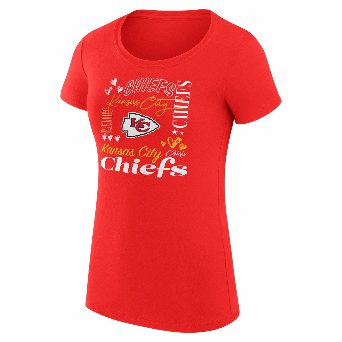 Kansas City Chiefs G-III 4Her by Carl Banks Women's Super-Slim Fit Lightweight Collage Team T-Shirt - Red sale