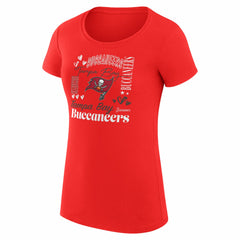 Tampa Bay Buccaneers G-III 4Her by Carl Banks Women's Super-Slim Fit Lightweight Collage Team T-Shirt - Red discount
