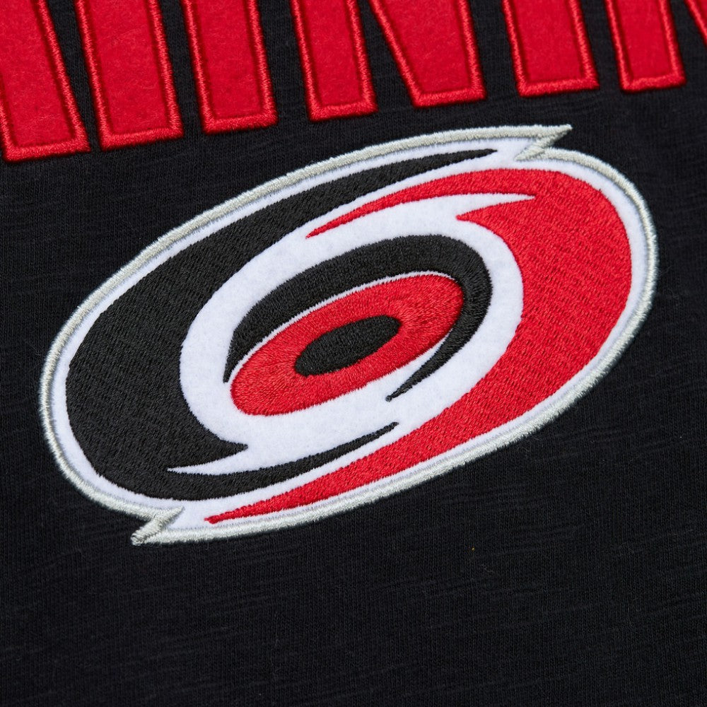 Carolina Hurricanes Mitchell & Ness Legendary Slub Raglan Long Sleeve T-Shirt Black/Red