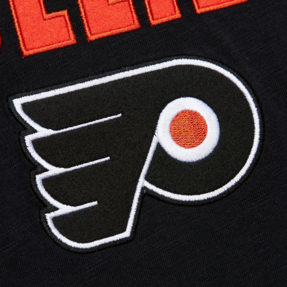 Philadelphia Flyers Mitchell & Ness Legendary Slub Raglan Long Sleeve T-Shirt Black/Orange