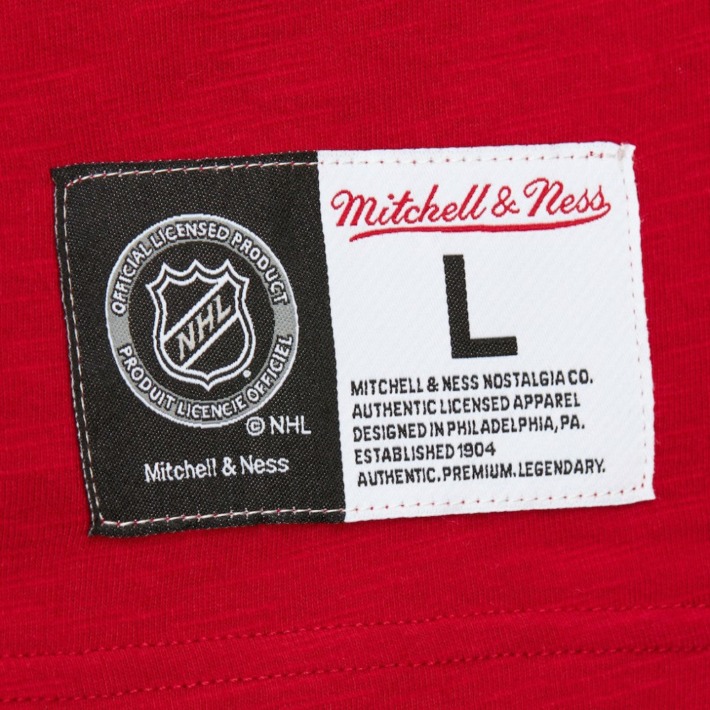 Detroit Red Wings Mitchell & Ness Legendary Slub Raglan Long Sleeve T-Shirt Red/Black