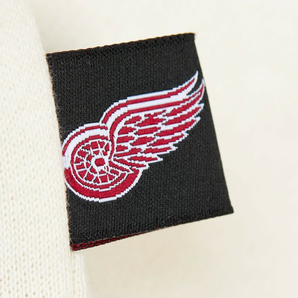 Detroit Red Wings Mitchell & Ness Women's Logo 3.0 Pullover Sweatshirt Cream