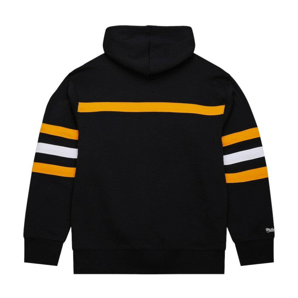 Boston Bruins Mitchell & Ness Head Coach Slogan Pullover Hoodie Black