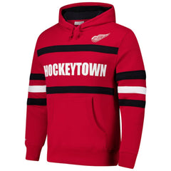 Detroit Red Wings Mitchell & Ness Head Coach Slogan Pullover Hoodie Red