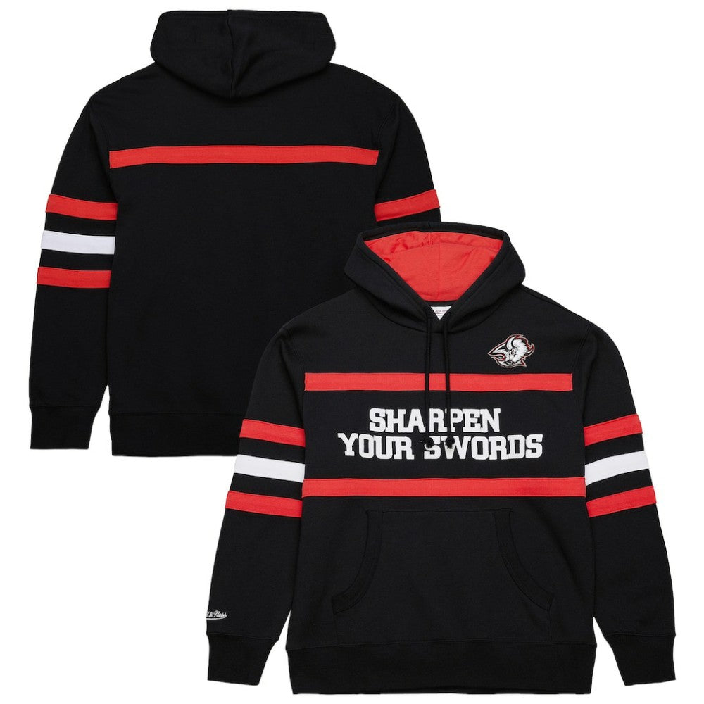 Buffalo Sabres Mitchell & Ness Head Coach Slogan Pullover Hoodie Black