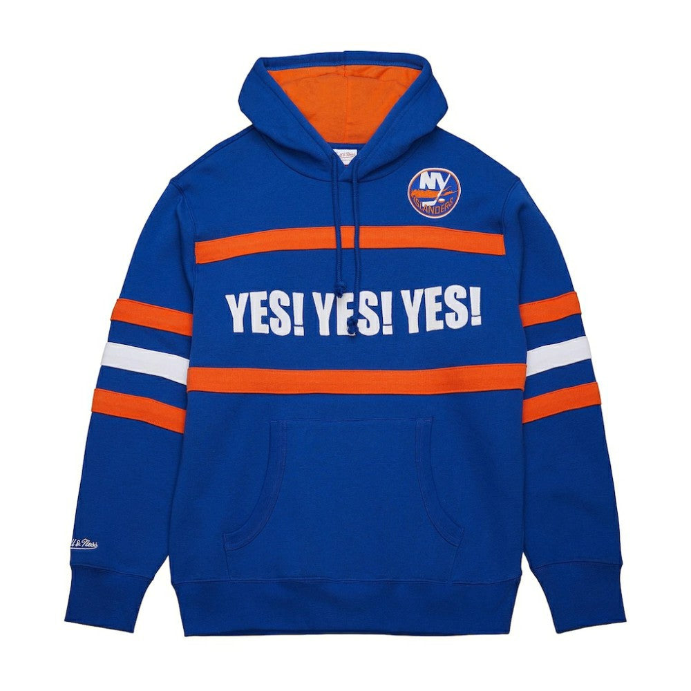 New York Islanders Mitchell & Ness Head Coach Slogan Pullover Hoodie Royal