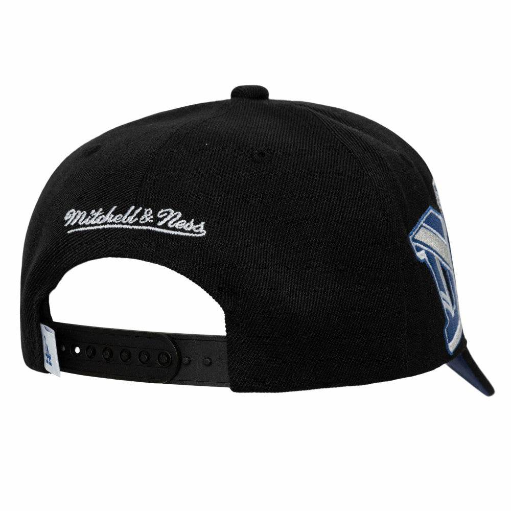 Los Angeles Dodgers Hyper Type Pro Crown Snapback Hat - Black | Mitchell & Ness