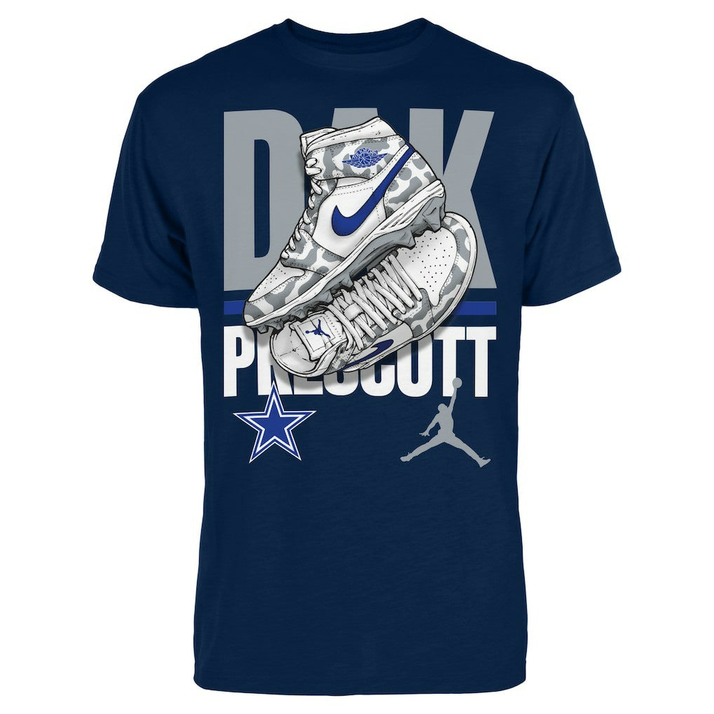 Dak Prescott Dallas Cowboys Jordan Brand Kicks Graphic T-Shirt - Navy outlet