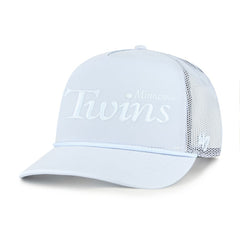 Minnesota Twins Foundation Script Hitch Adjustable Trucker Hat - Light Blue | 47 brand
