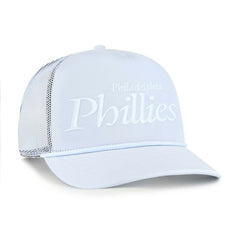 Philadelphia Phillies Foundation Script Hitch Adjustable Trucker Hat - Light Blue | 47 brand