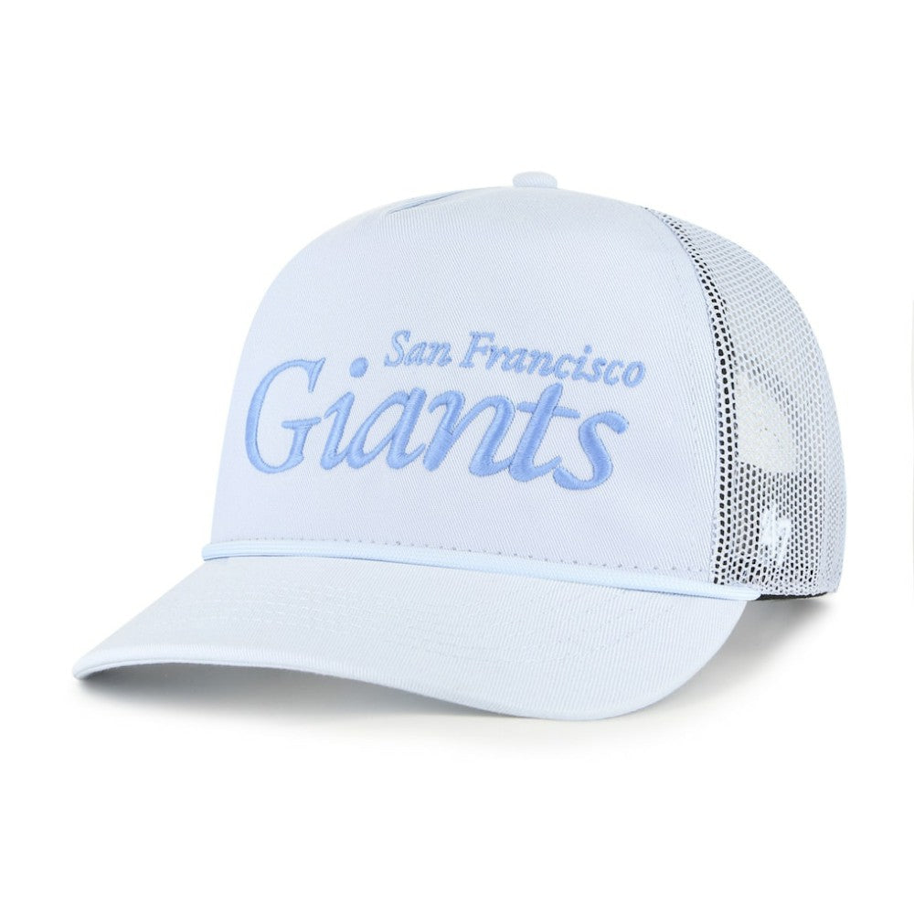 San Francisco Giants Foundation Script Hitch Adjustable Trucker Hat - Light Blue | 47 brand