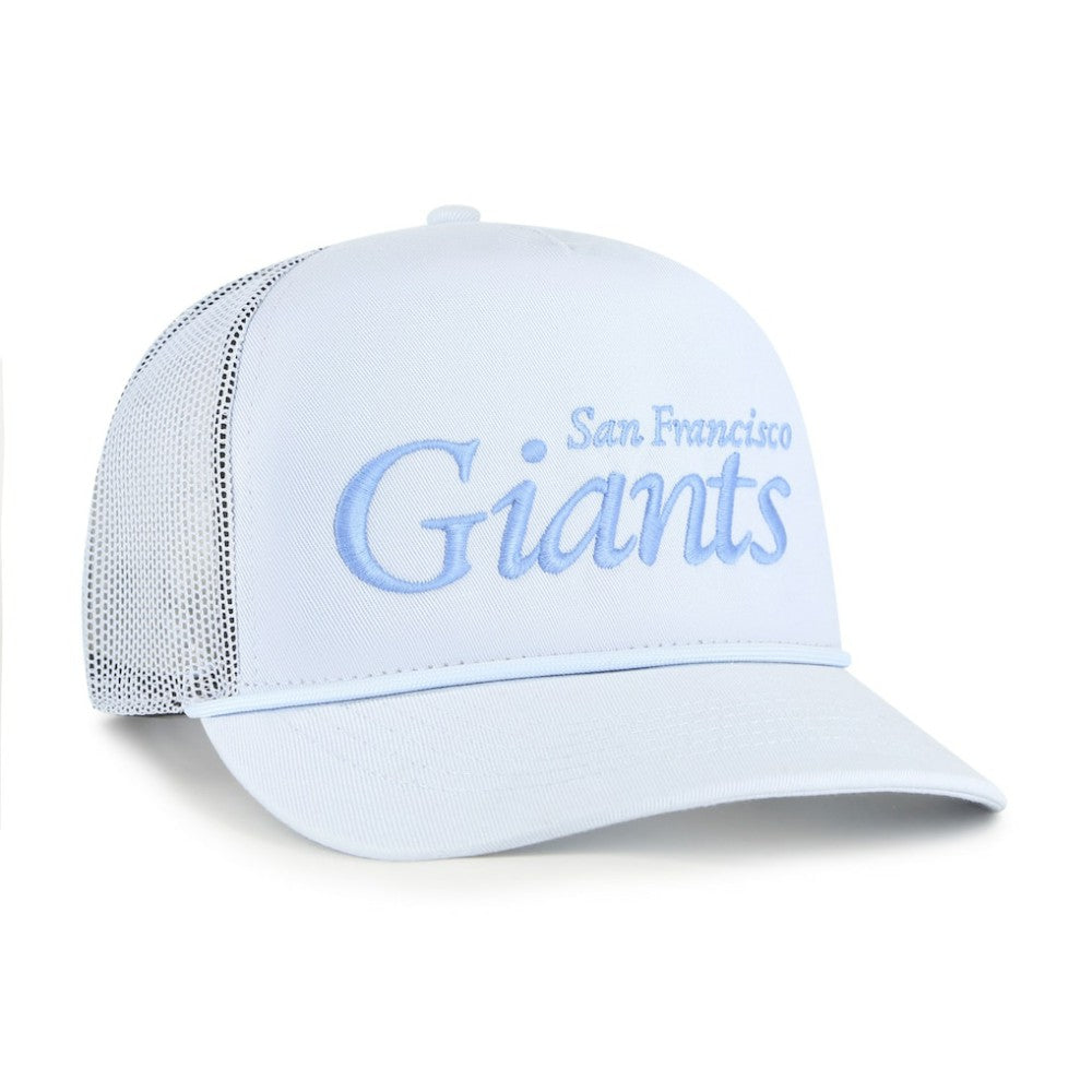 San Francisco Giants Foundation Script Hitch Adjustable Trucker Hat - Light Blue | 47 brand