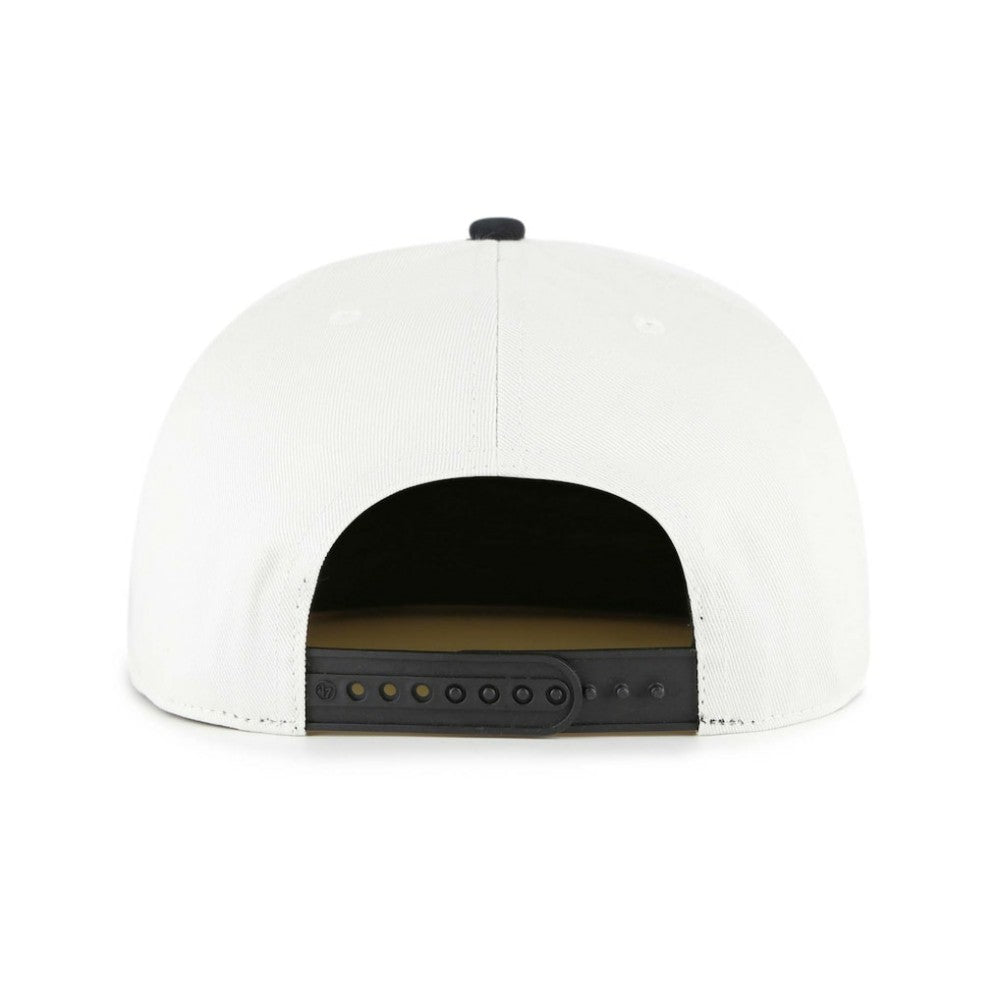 Tampa Bay Rays Foundation Captain Snapback Hat - White/Black | 47 brand