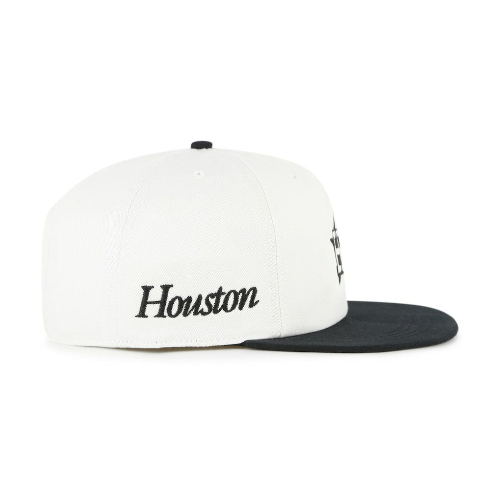 Houston Astros Foundation Captain Snapback Hat - White/Black | 47 brand