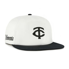 Minnesota Twins Foundation Captain Snapback Hat - White/Black | 47 brand