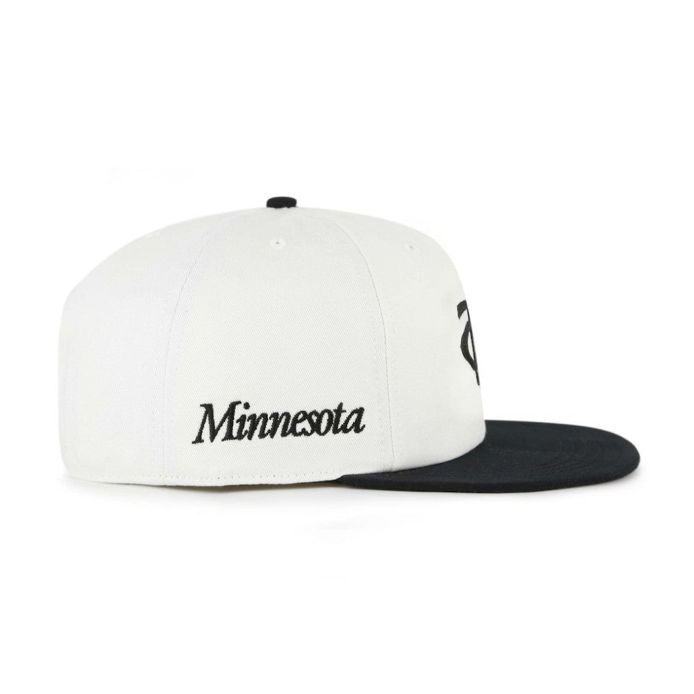 Minnesota Twins Foundation Captain Snapback Hat - White/Black | 47 brand