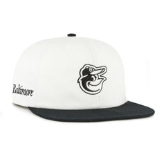 Baltimore Orioles Foundation Captain Snapback Hat - White/Black | 47 brand
