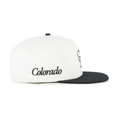 Colorado Rockies Foundation Captain Snapback Hat - White/Black | 47 brand