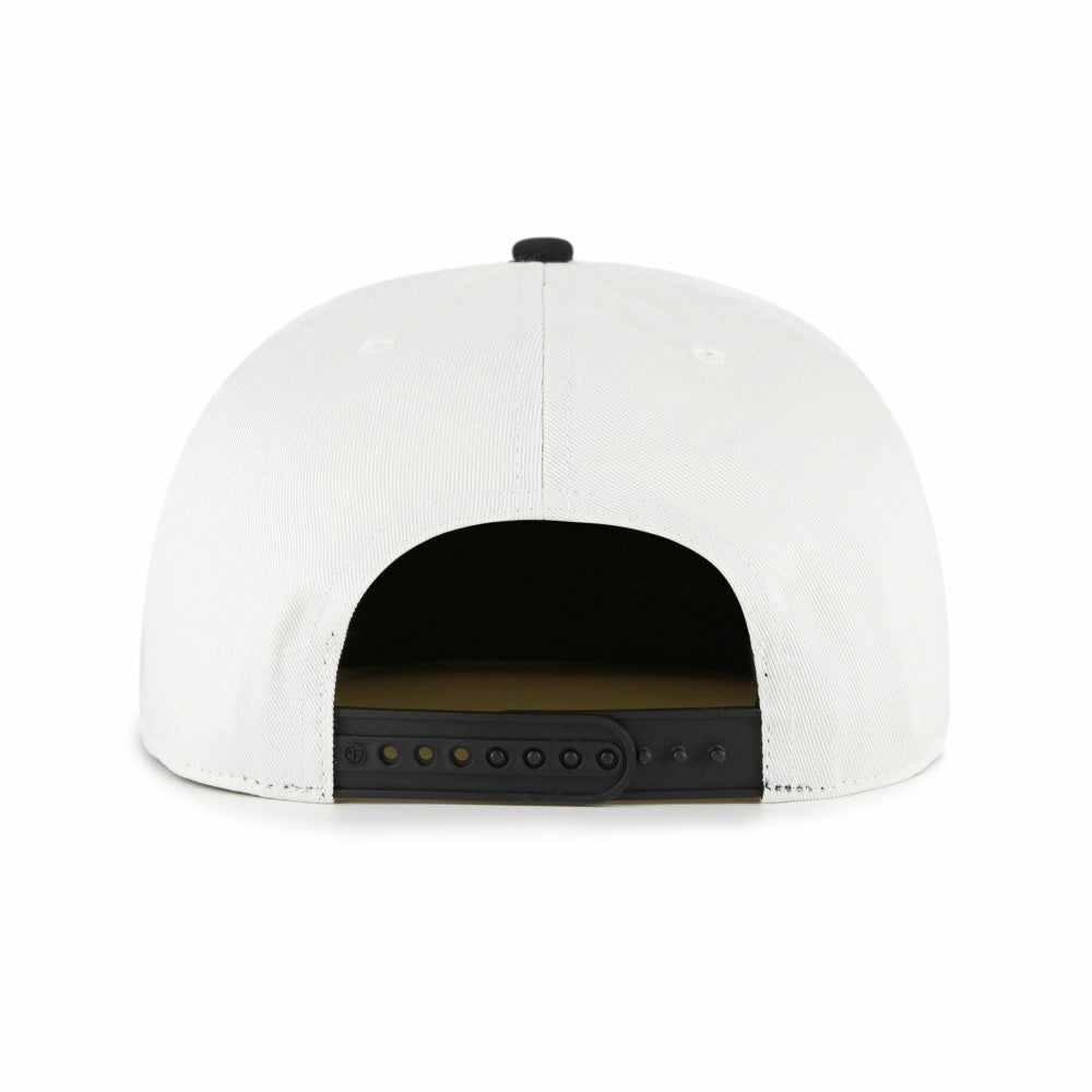 Miami Marlins Foundation Captain Snapback Hat - White/Black | 47 brand
