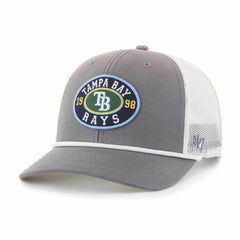Tampa Bay Rays Tide Sweep Rope Trucker Adjustable Hat - Gray/White | 47 brand