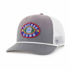 Chicago Cubs Tide Sweep Rope Trucker Adjustable Hat - Gray/White | 47 brand