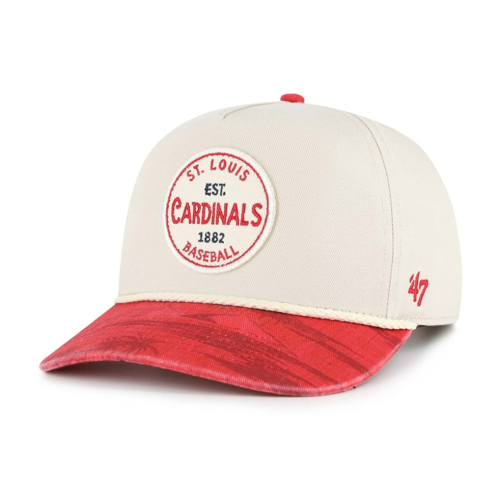 St. Louis Cardinals Fiji Rope Hitch Adjustable Hat - Cream/Red | 47 brand