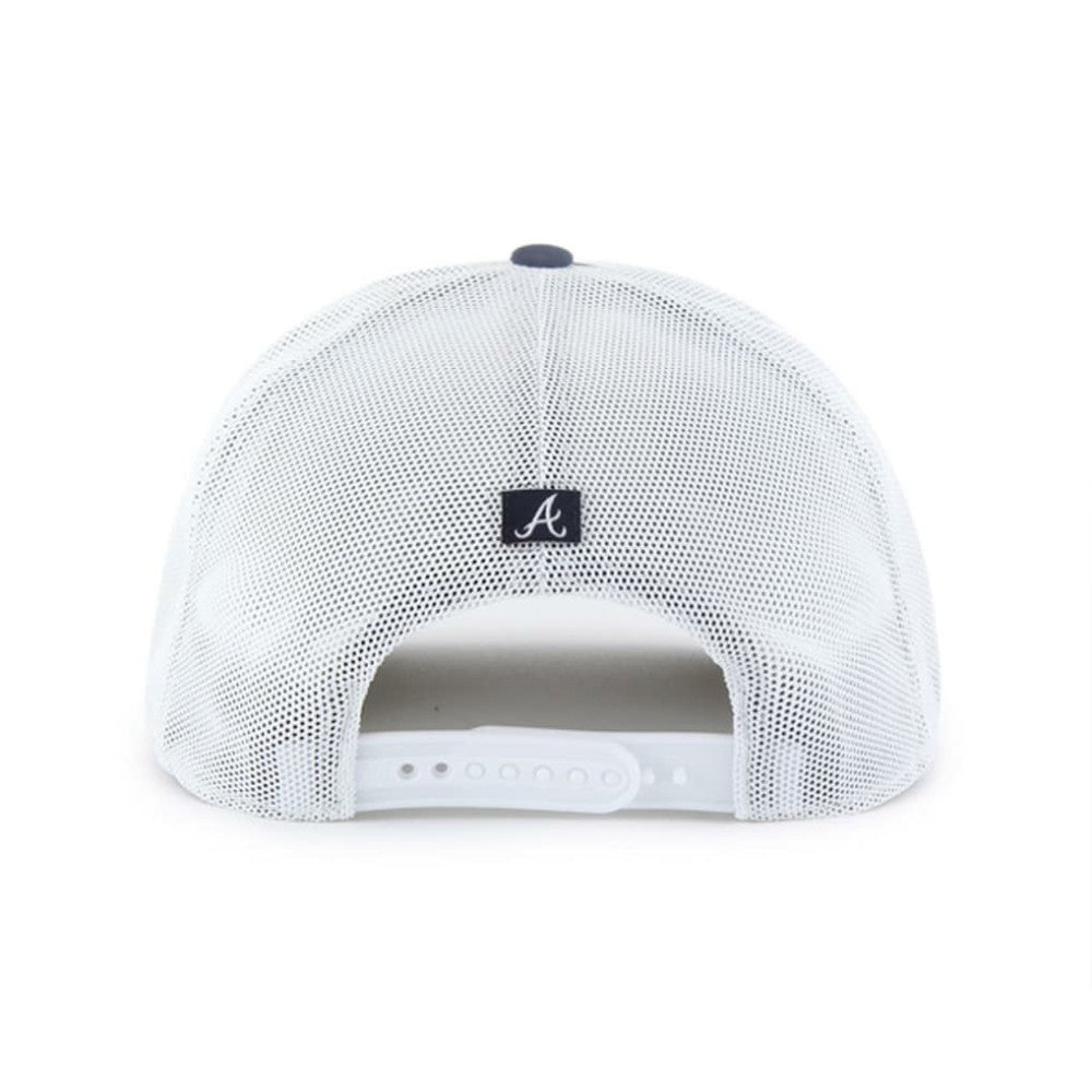 Atlanta Braves Scratch Adjustable Trucker Hat - Navy/White | 47 brand