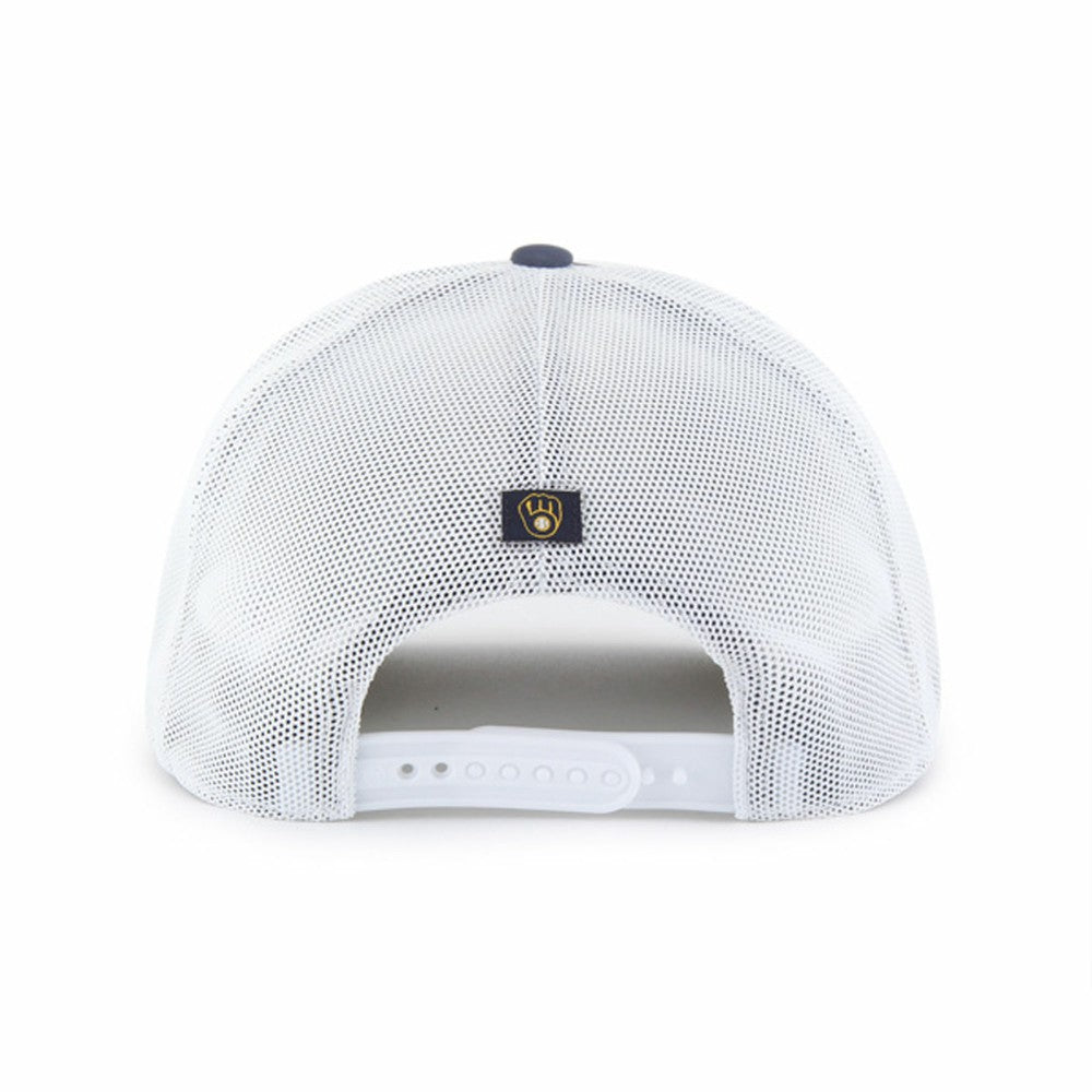 Milwaukee Brewers Scratch Adjustable Trucker Hat - Navy/White | 47 brand