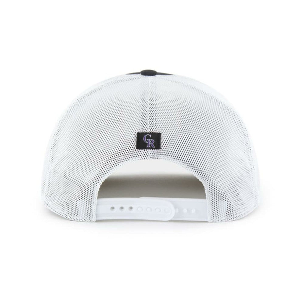 Colorado Rockies Scratch Adjustable Trucker Hat - Black/White | 47 brand