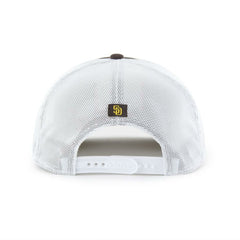 San Diego Padres Scratch Adjustable Trucker Hat - Brown/White | 47 brand