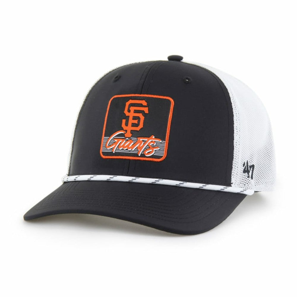 San Francisco Giants Scratch Adjustable Trucker Hat - Black/White | 47 brand