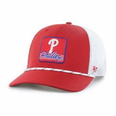 Philadelphia Phillies Scratch Adjustable Trucker Hat - Red/White | 47 brand