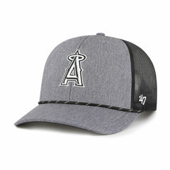 Los Angeles Angels Carbon Rope Trucker Adjustable Hat - Charcoal | 47 brand