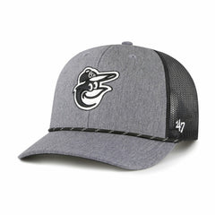 Baltimore Orioles Carbon Rope Trucker Adjustable Hat - Charcoal | 47 brand