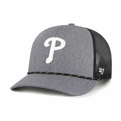 Philadelphia Phillies Carbon Rope Trucker Adjustable Hat - Charcoal | 47 brand