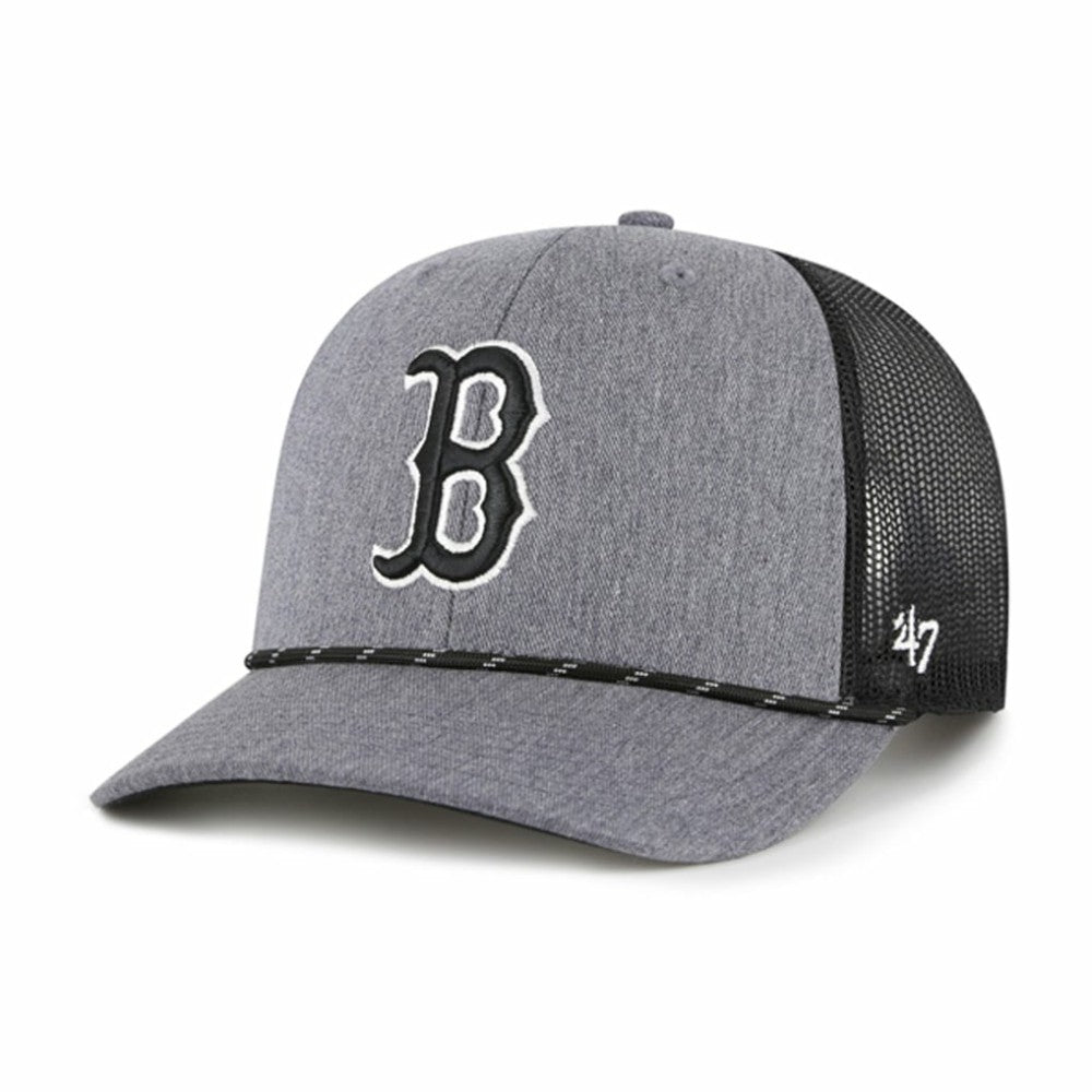 Boston Red Sox Carbon Rope Trucker Adjustable Hat - Charcoal | 47 brand