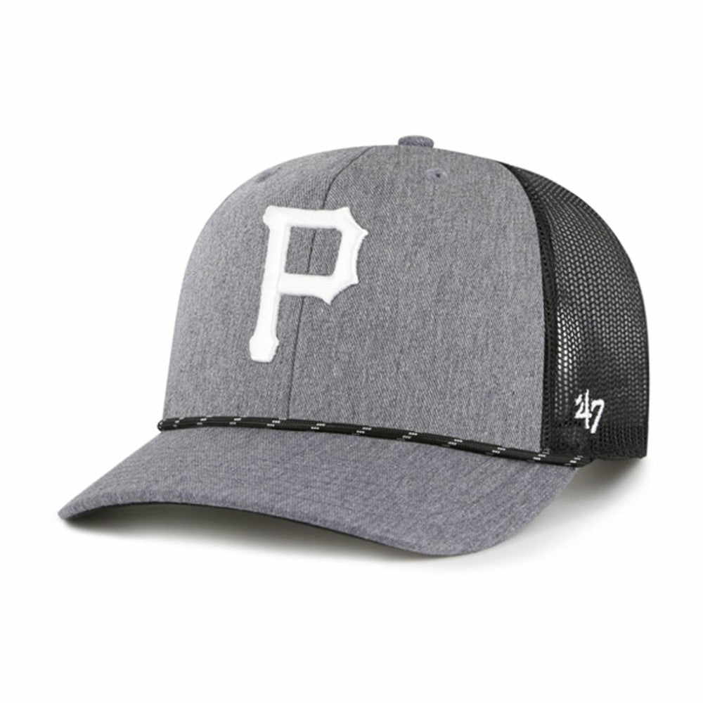 Pittsburgh Pirates Carbon Rope Trucker Adjustable Hat - Charcoal | 47 brand